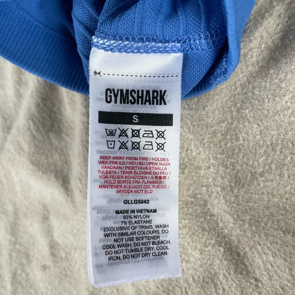 Gymshark Blue Energy Seamless Cropped Legging High Rise Contour Size Small - Picture 3 of 5